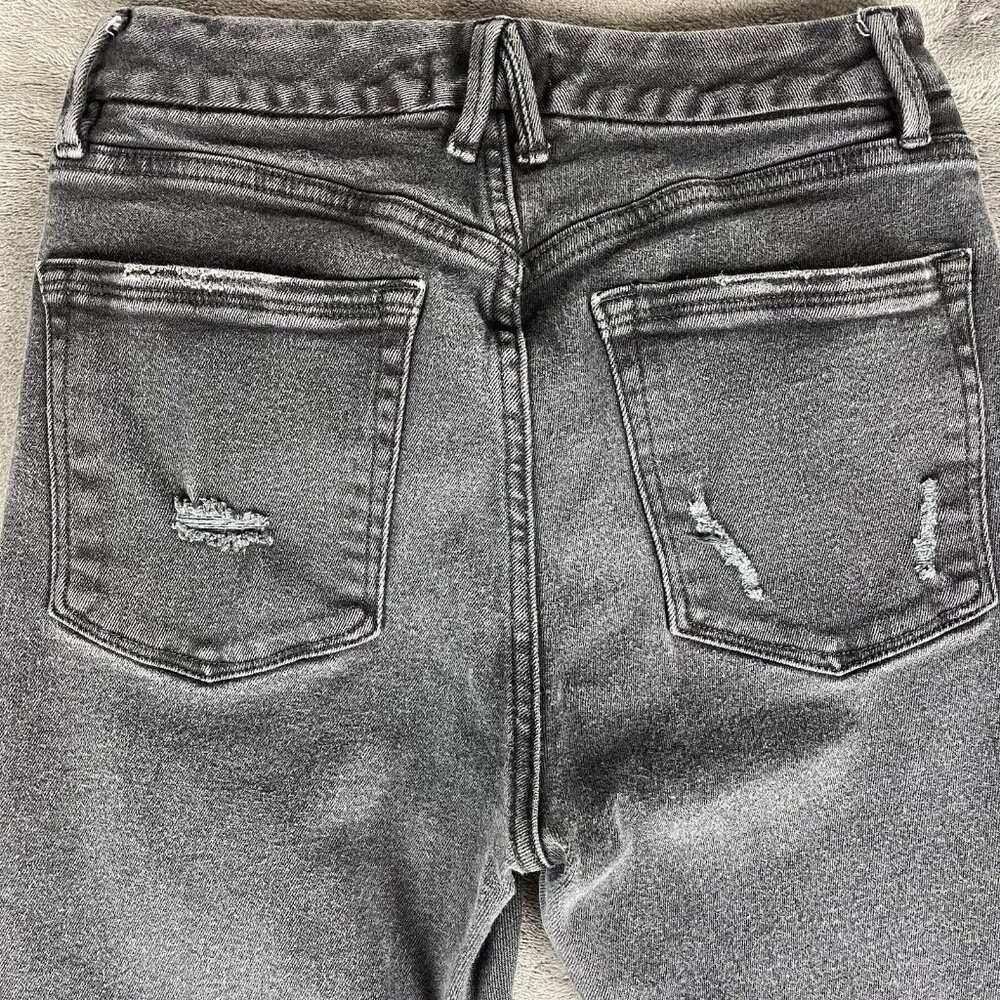 Good American Jeans Womens Size 2/26 Good Waist Black Distressed Jeans - Picture 4 of 11